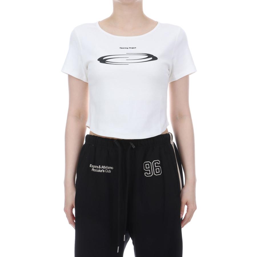 【P10倍】【SALE】W Squareneck Cropped Symbol T Shirt  - WHITE (OP252WTS09WH00) OPENING PROJECT(オープニングプロジェクト) |  | 02