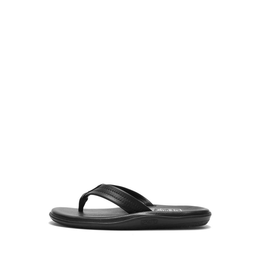 LEATHER THONG - BLACK (PB202) Island Slipper(アイランドスリッパ) | ISLAND SLIPPER