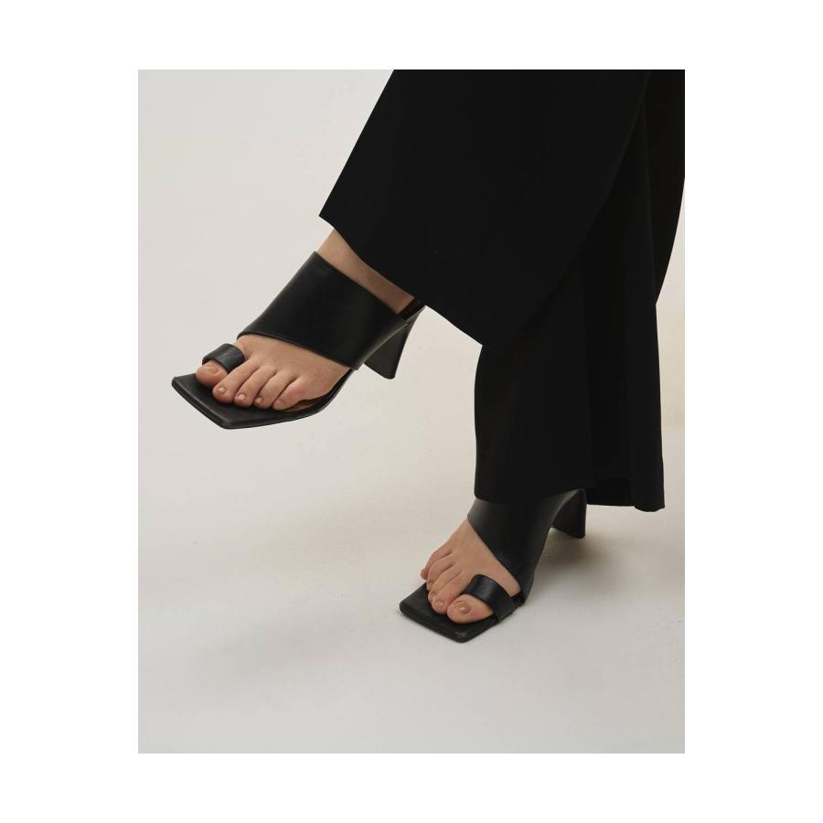 Square Leather Sandals -BLACK(12611021) Todayful(トゥデイフル) | TODAYFUL | 09