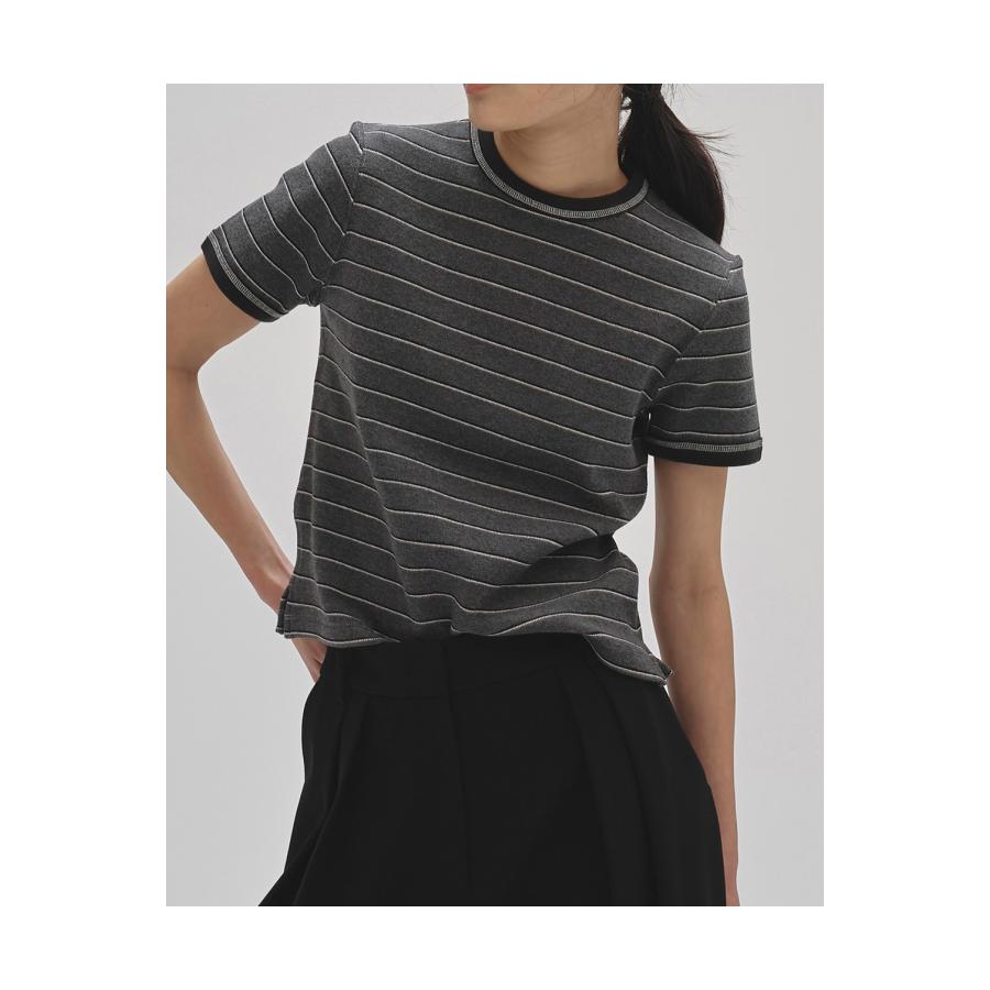 Border Ringer Tee -CHARCOAL GRAY (12610619) Todayful(トゥデイフル) | TODAYFUL | 01