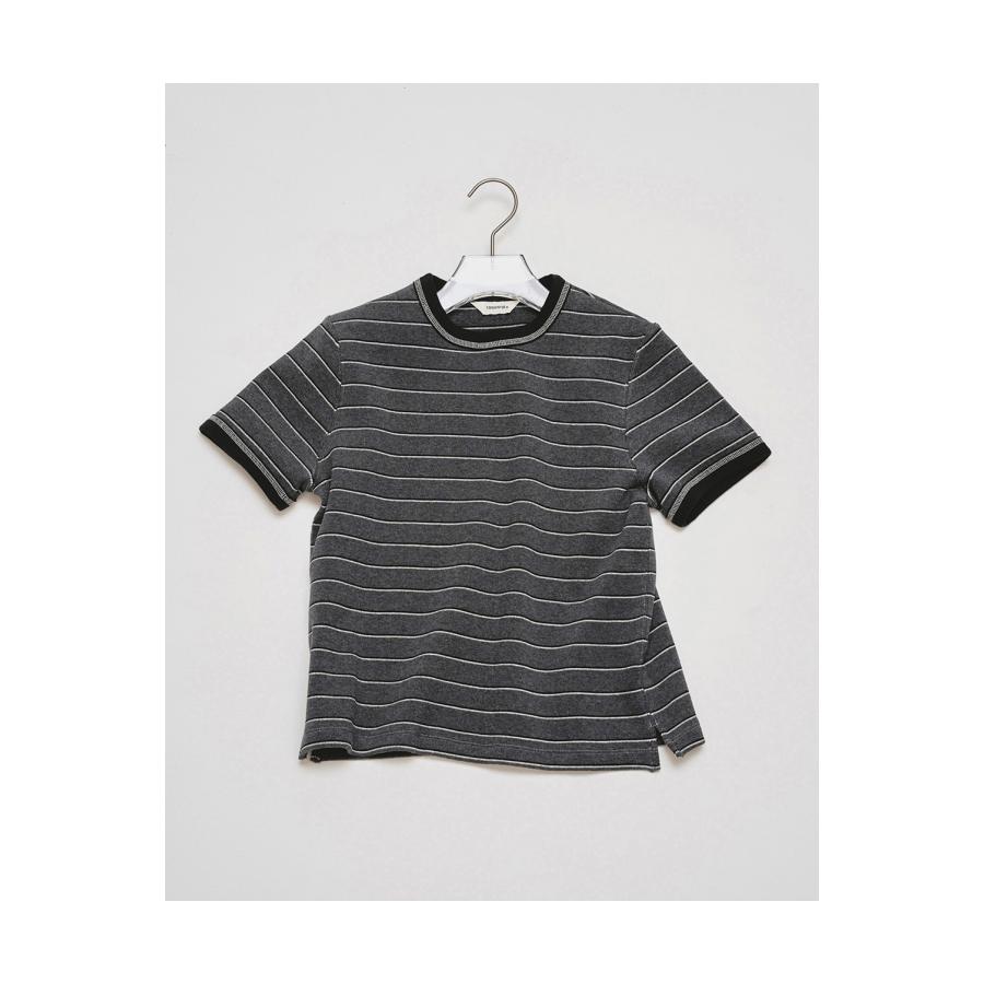 Border Ringer Tee -CHARCOAL GRAY (12610619) Todayful(トゥデイフル) | TODAYFUL | 01