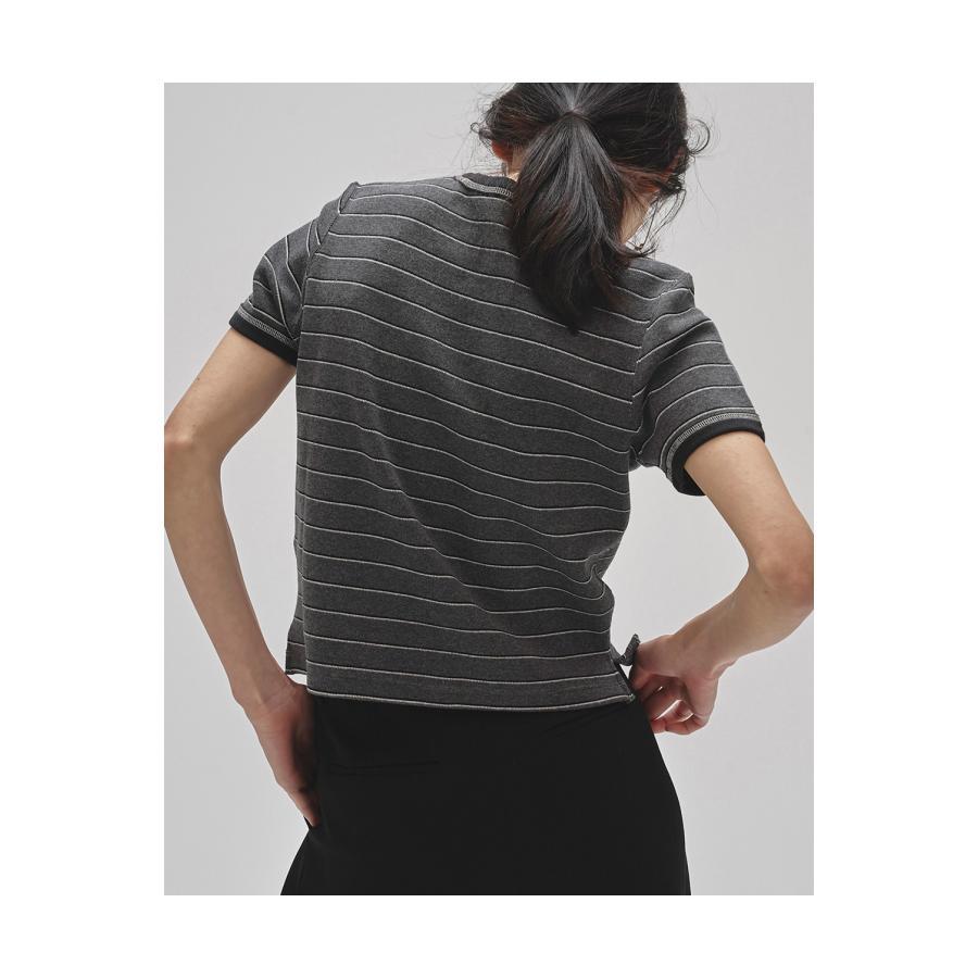 Border Ringer Tee -CHARCOAL GRAY (12610619) Todayful(トゥデイフル) | TODAYFUL | 03