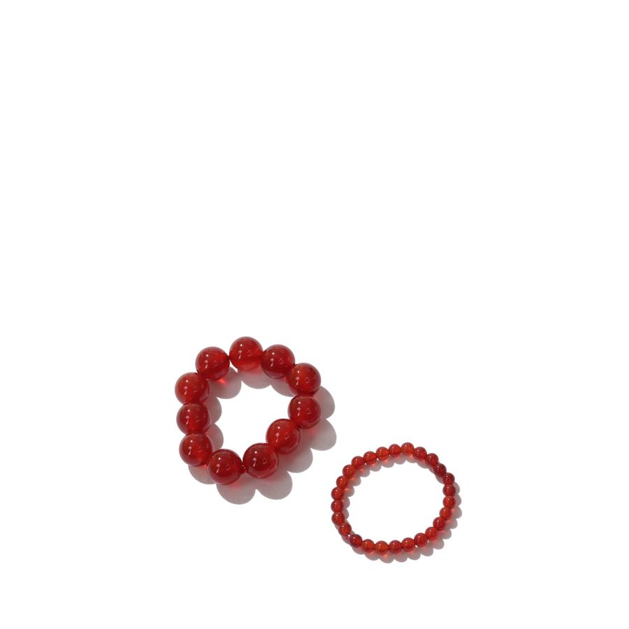 2set Orb Stone Ring -RED (12610908) Todayful(トゥデイフル) | TODAYFUL