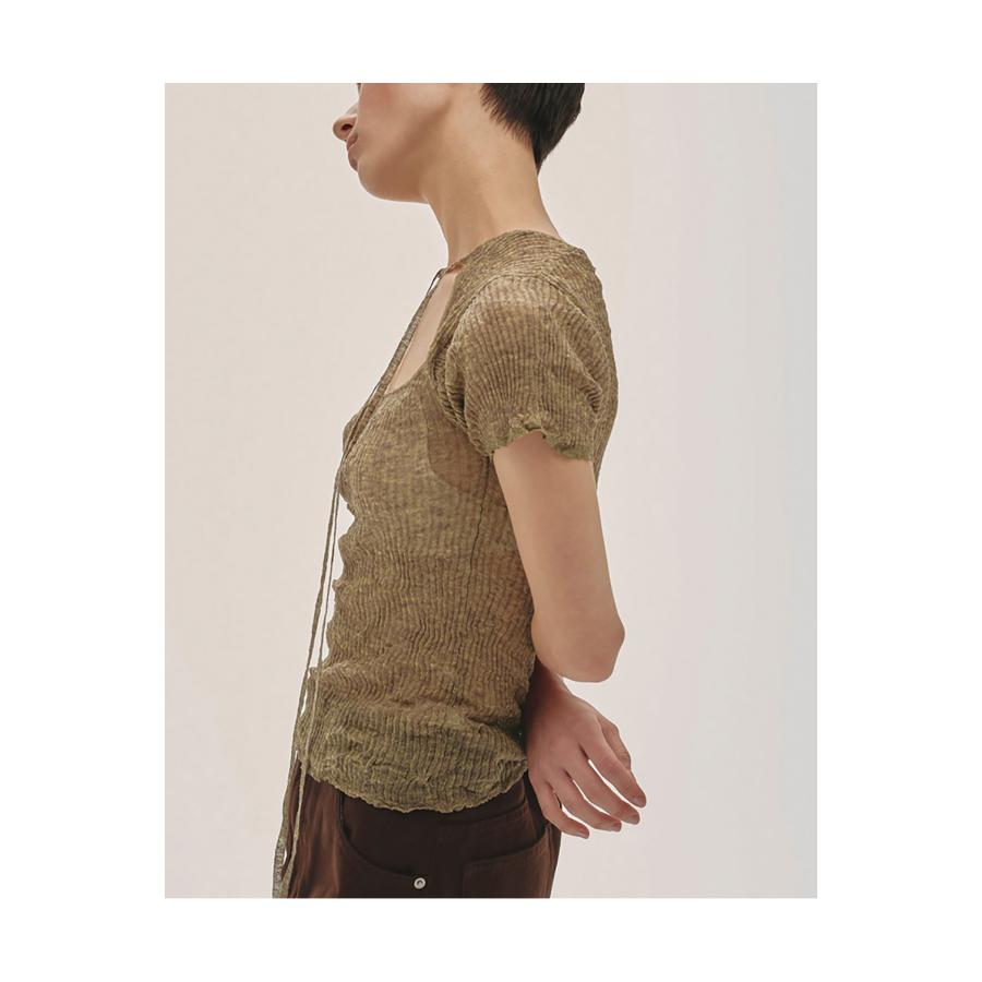 2way Sheer Knittops -OLIVE (12610524) Todayful(トゥデイフル) | TODAYFUL | 03