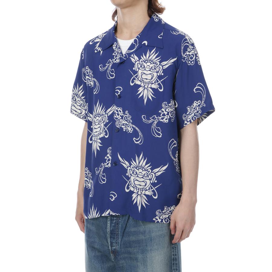 TIKI S/S RAYON HAWAIIAN SHIRT - NAVY (SS39611 ) SUN SURF(サンサーフ) |  | 03
