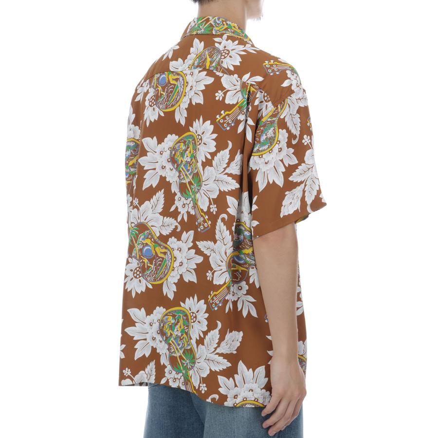 UKULELE MELODY S/S RAYON HAWAIIAN SHIRT - BROWN (SS39613) SUN SURF(サンサーフ) |  | 04