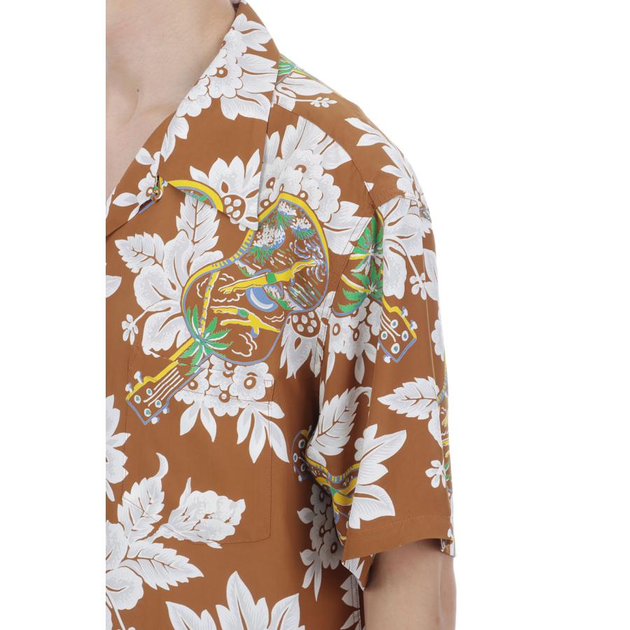 UKULELE MELODY S/S RAYON HAWAIIAN SHIRT - BROWN (SS39613) SUN SURF(サンサーフ) |  | 05
