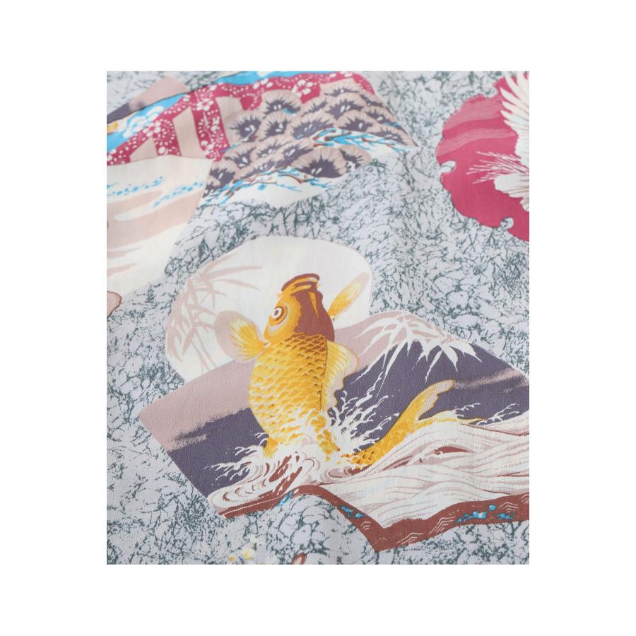 JAPANESE QUAINT DESIGN S/S RAYON HAWAIIAN SHIRT - GRAY (SS39614 ) SUN SURF(サンサーフ) |  | 01