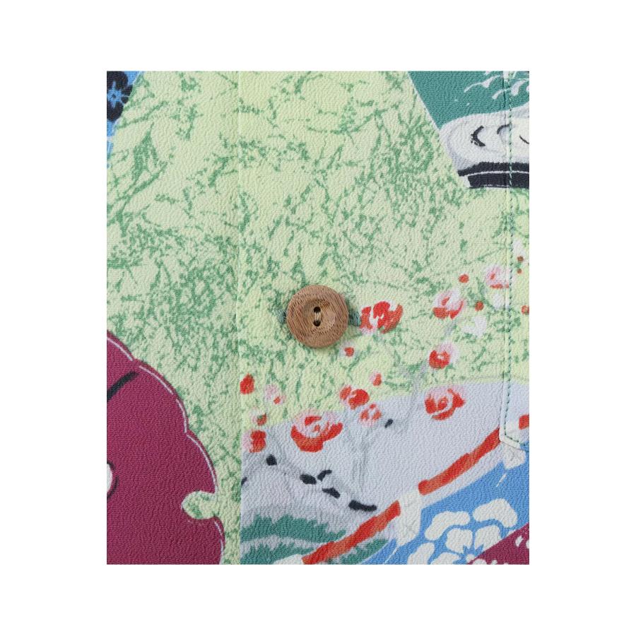 JAPANESE QUAINT DESIGN S/S RAYON HAWAIIAN SHIRT - GREEN (SS39614 ) SUN SURF(サンサーフ) |  | 03