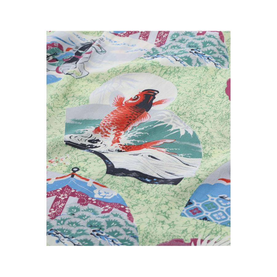 JAPANESE QUAINT DESIGN S/S RAYON HAWAIIAN SHIRT - GREEN (SS39614 ) SUN SURF(サンサーフ) |  | 05
