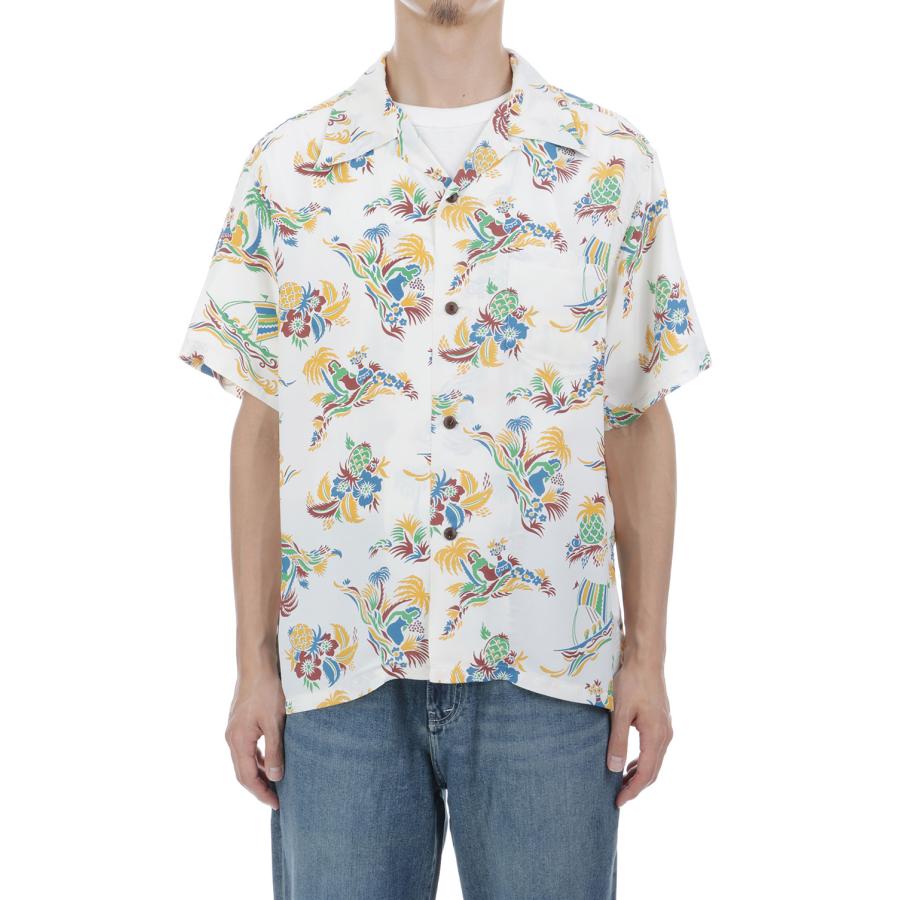 ISLAND TRIP S/S RAYON HAWAIIAN SHIRT - WHITE (SS39620 ) SUN SURF(サンサーフ) |  | 03