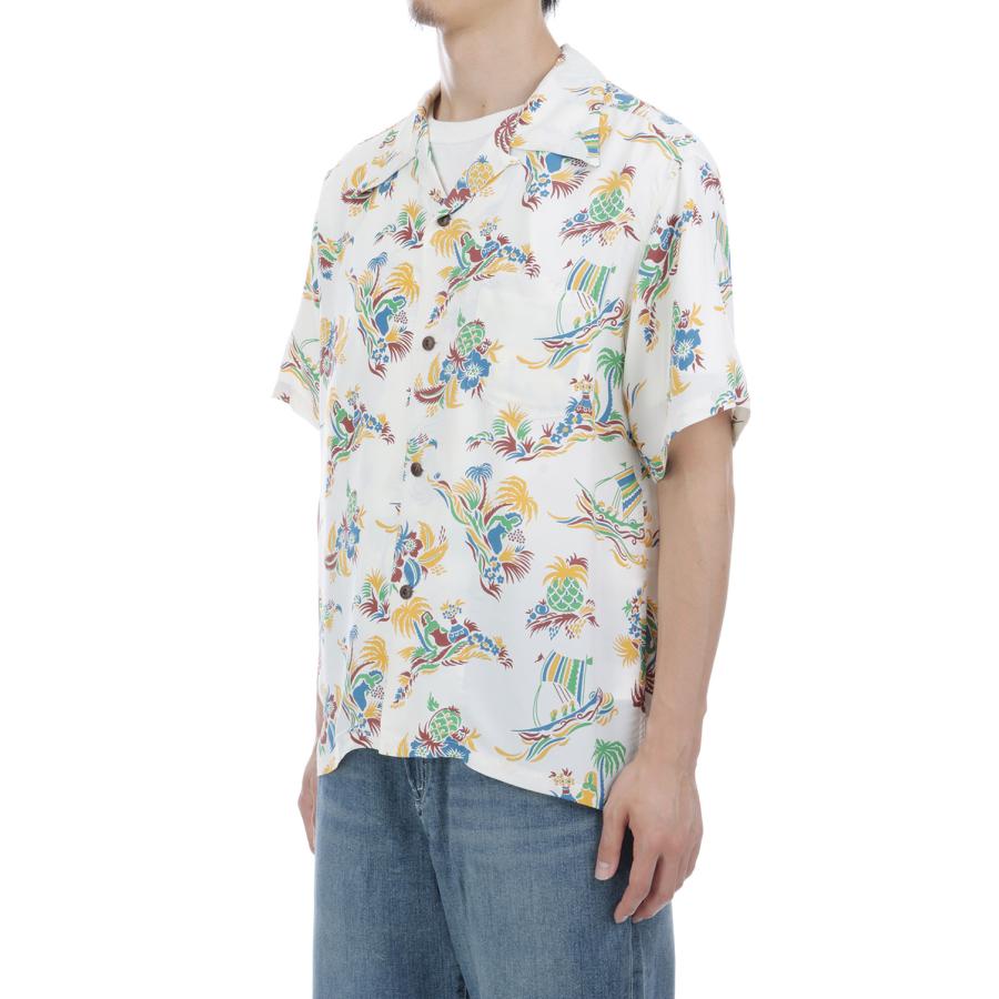 ISLAND TRIP S/S RAYON HAWAIIAN SHIRT - WHITE (SS39620 ) SUN SURF(サンサーフ) |  | 04