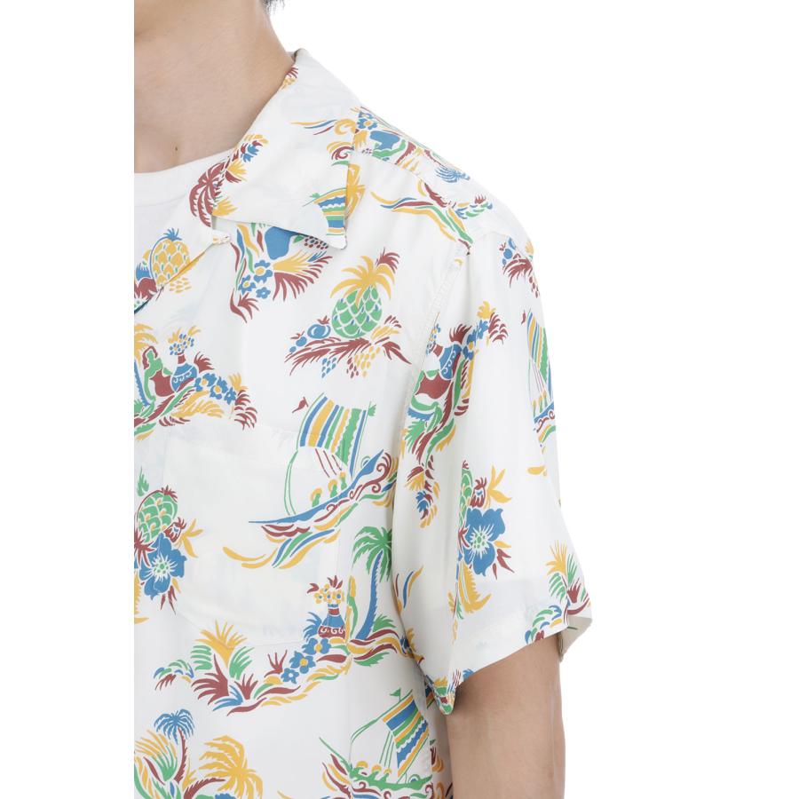 ISLAND TRIP S/S RAYON HAWAIIAN SHIRT - WHITE (SS39620 ) SUN SURF(サンサーフ) |  | 06