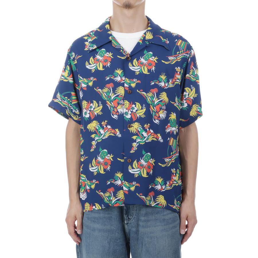 ISLAND TRIP S/S RAYON HAWAIIAN SHIRT - NAVY (SS39620 ) SUN SURF(サンサーフ) |  | 05