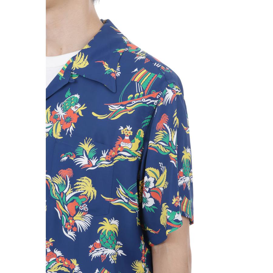 ISLAND TRIP S/S RAYON HAWAIIAN SHIRT - NAVY (SS39620 ) SUN SURF(サンサーフ) |  | 08