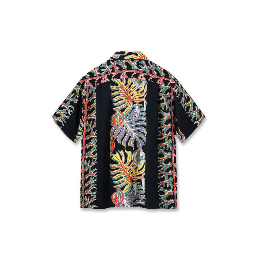 MONSTERA BORDER S/S RAYON HAWAIIAN SHIRT - BLACK (SS39622 ) SUN SURF(サンサーフ) |  | 01