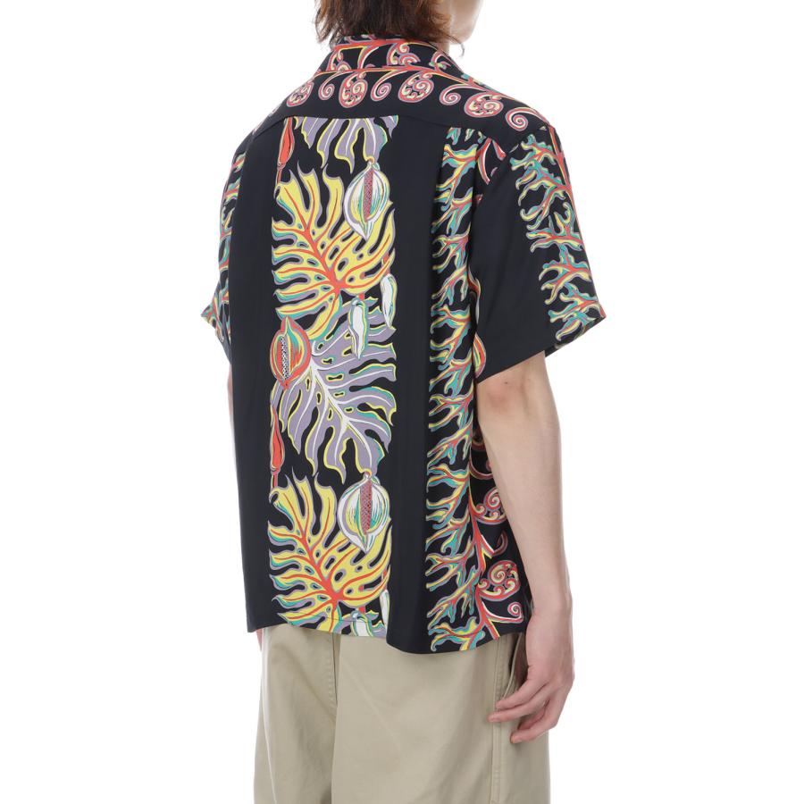 MONSTERA BORDER S/S RAYON HAWAIIAN SHIRT - BLACK (SS39622 ) SUN SURF(サンサーフ) |  | 06