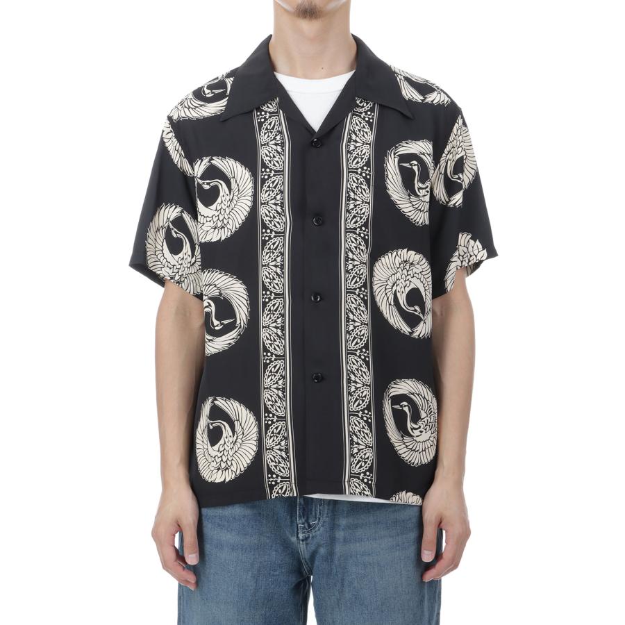 ORIENTAL BORDER S/S RAYON HAWAIIAN SHIRT - BLACK (SS39629) SUN SURF(サンサーフ) |  | 02