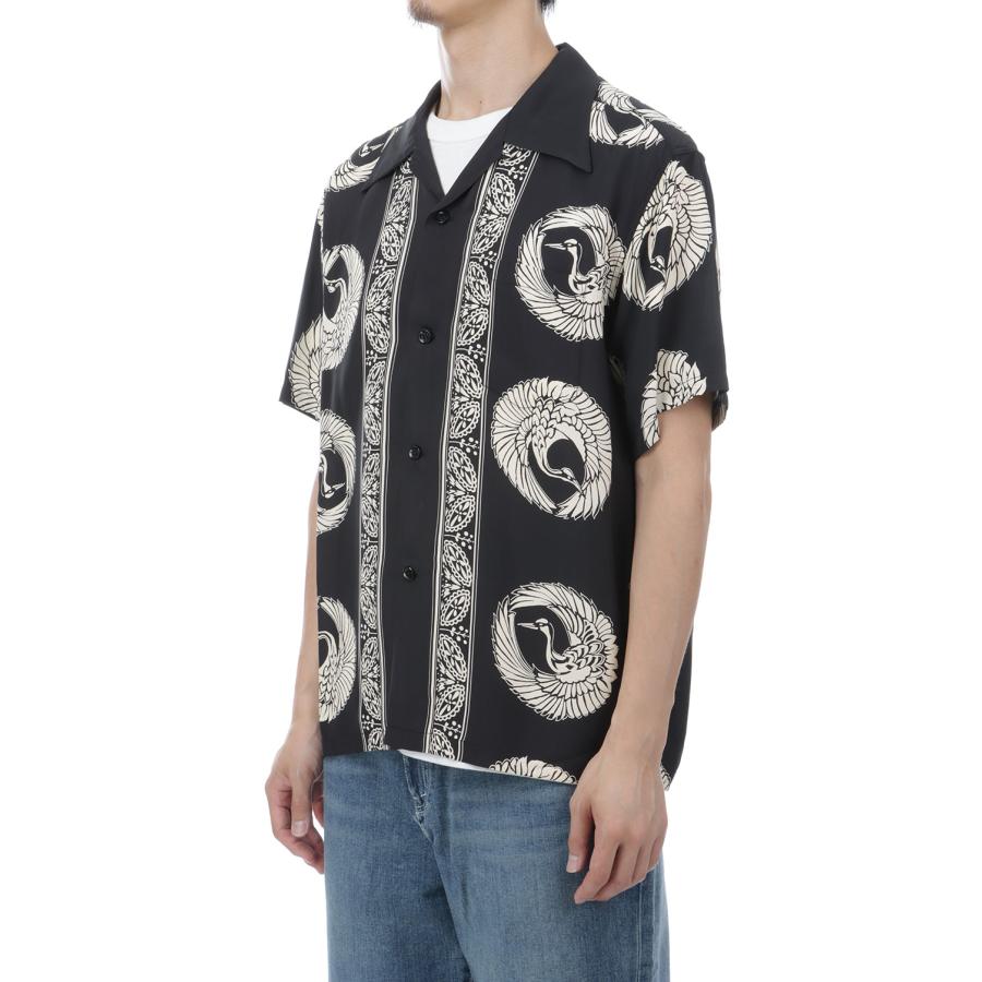 ORIENTAL BORDER S/S RAYON HAWAIIAN SHIRT - BLACK (SS39629) SUN SURF(サンサーフ) |  | 03