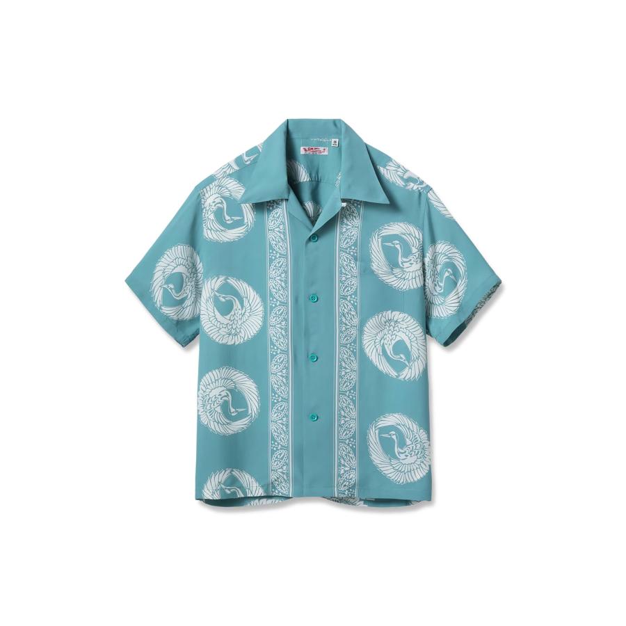 ORIENTAL BORDER S/S RAYON HAWAIIAN SHIRT - BLUE (SS39629) SUN SURF(サンサーフ) | 