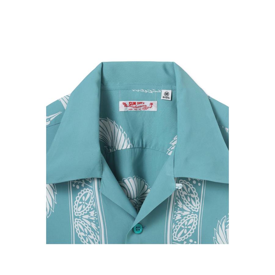 ORIENTAL BORDER S/S RAYON HAWAIIAN SHIRT - BLUE (SS39629) SUN SURF(サンサーフ) |  | 02