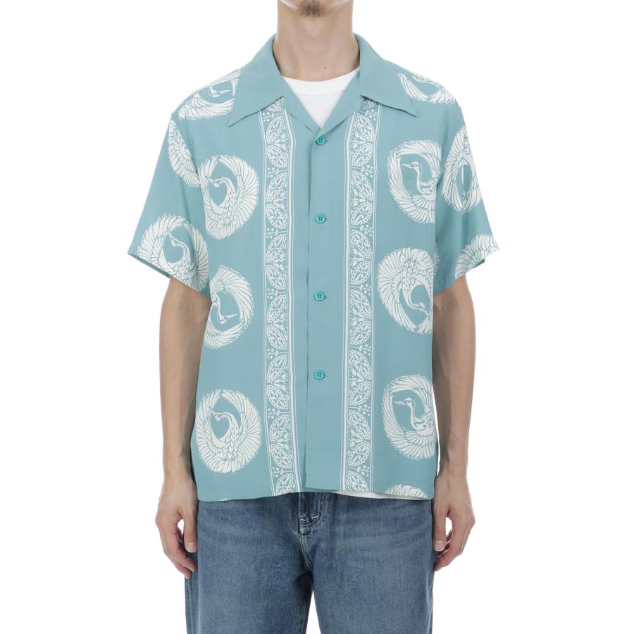 ORIENTAL BORDER S/S RAYON HAWAIIAN SHIRT - BLUE (SS39629) SUN SURF(サンサーフ) |  | 04