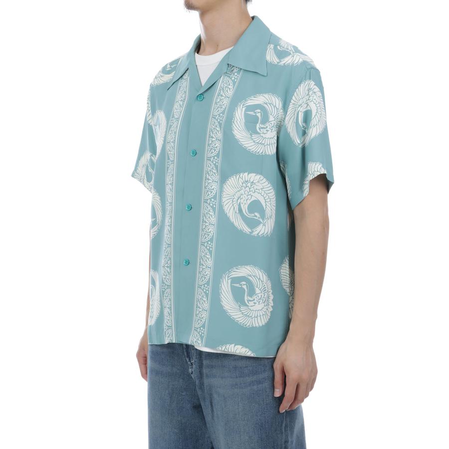 ORIENTAL BORDER S/S RAYON HAWAIIAN SHIRT - BLUE (SS39629) SUN SURF(サンサーフ) |  | 05