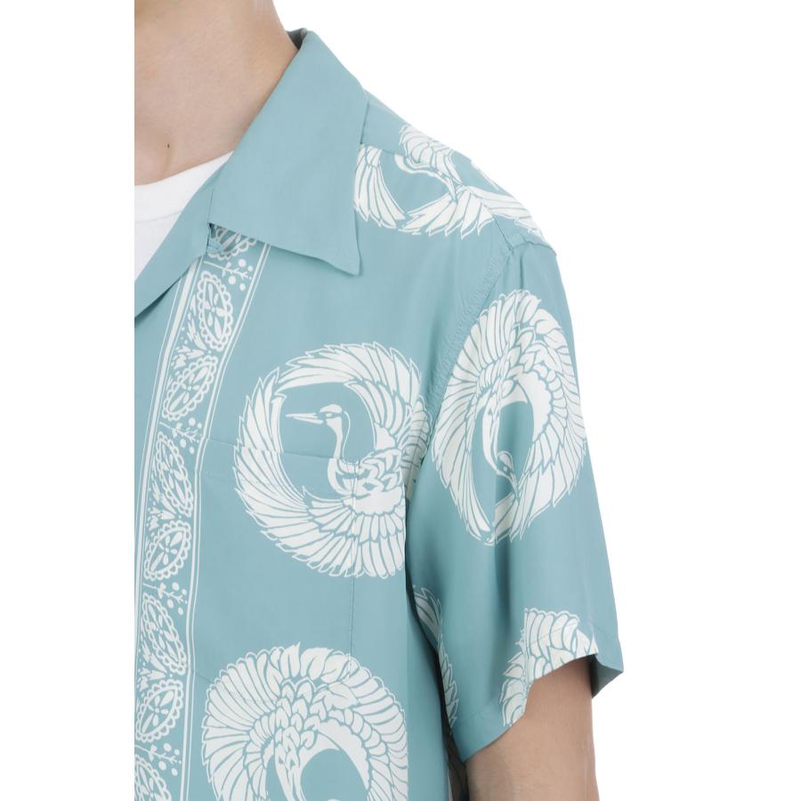 ORIENTAL BORDER S/S RAYON HAWAIIAN SHIRT - BLUE (SS39629) SUN SURF(サンサーフ) |  | 07