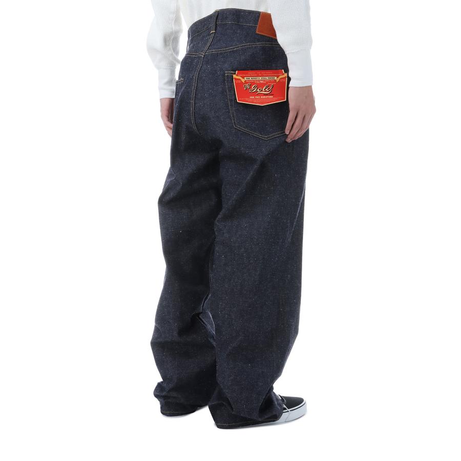 RECYCLED SUVIN COTTON YARAN 11.5oz DENIM ５POCKET WIDE PANTS WWII MODEL - N.NAVY (GL42620N) Gold(ゴールド) |  | 03