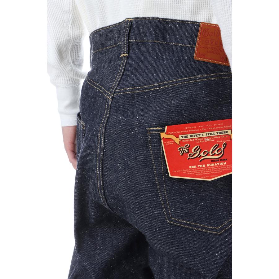 RECYCLED SUVIN COTTON YARAN 11.5oz DENIM ５POCKET WIDE PANTS WWII MODEL - N.NAVY (GL42620N) Gold(ゴールド) |  | 04