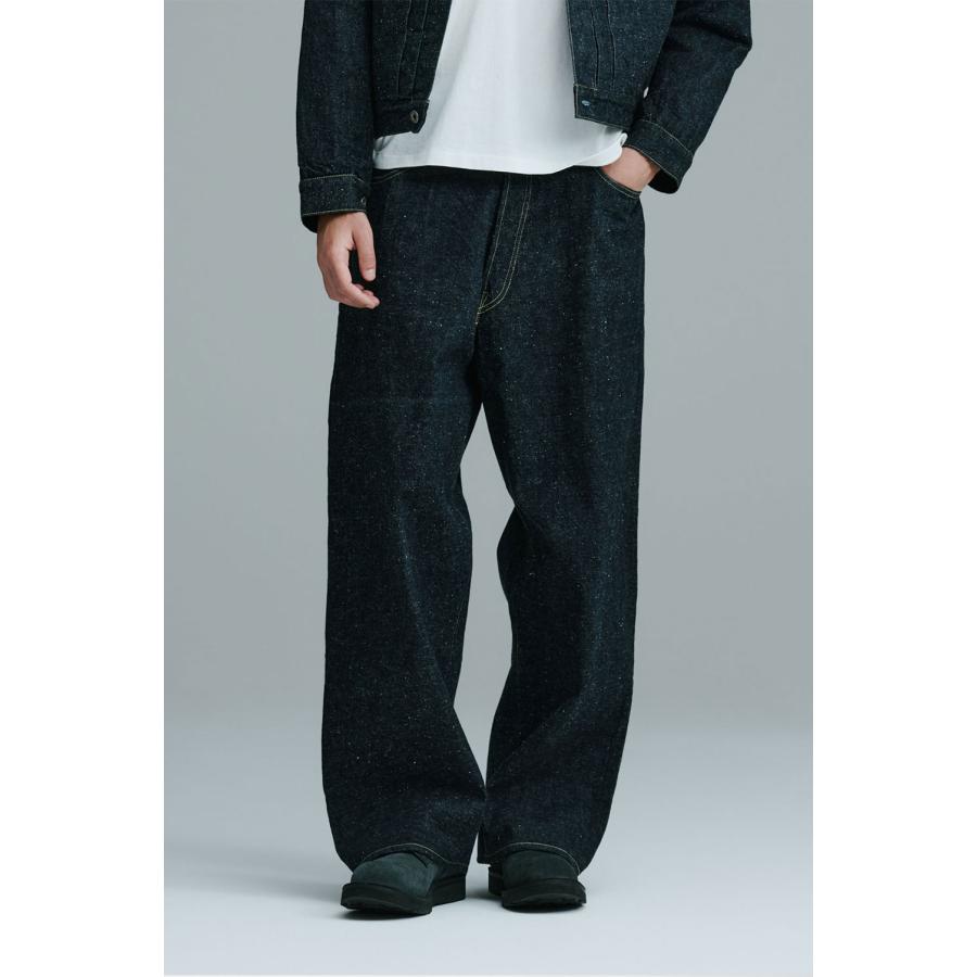 RECYCLED SUVIN COTTON YARAN 11.5oz DENIM ５POCKET WIDE PANTS WWII MODEL - N.NAVY (GL42620N) Gold(ゴールド) |  | 09
