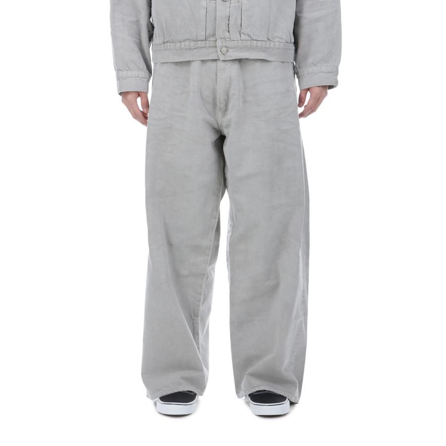 RECYCLED WASTE SUVIN COTTON YARI 11.50z. DENIM SPOCKET WIDE PANT'S VINTAGE WASHED - GRAY (GL42621H) Gold(ゴールド) |  | 03