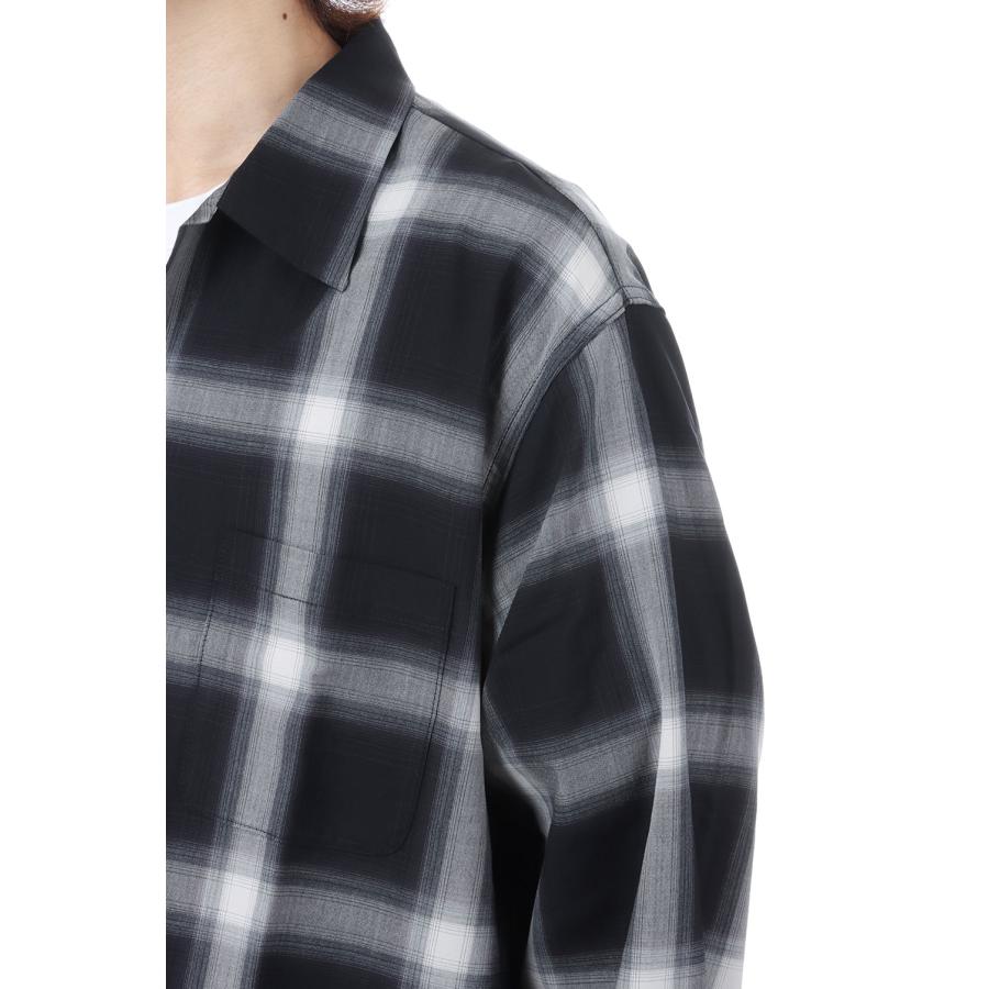 WOOL Super 140' TROPICAL OPEN SHIRT - BLACK (GL29647) Gold(ゴールド) |  | 10