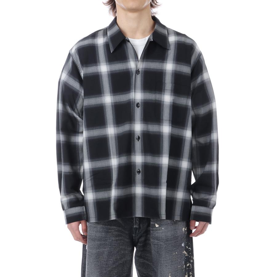 WOOL Super 140' TROPICAL OPEN SHIRT - BLACK (GL29647) Gold(ゴールド) |  | 06