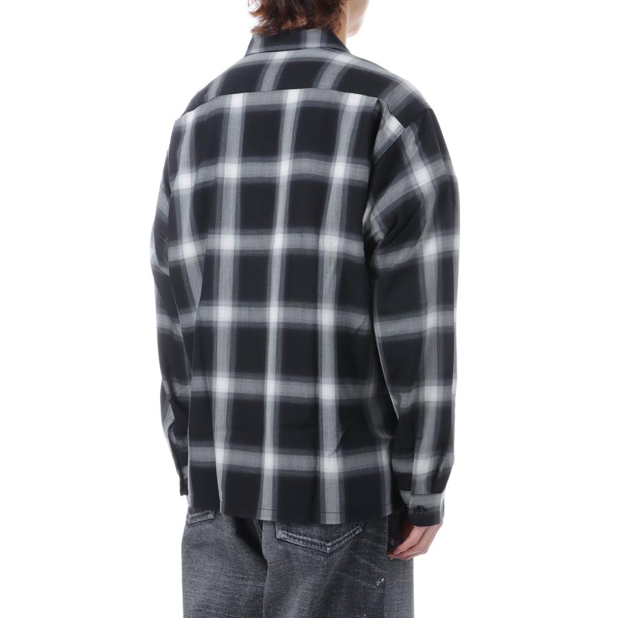 WOOL Super 140' TROPICAL OPEN SHIRT - BLACK (GL29647) Gold(ゴールド) |  | 08