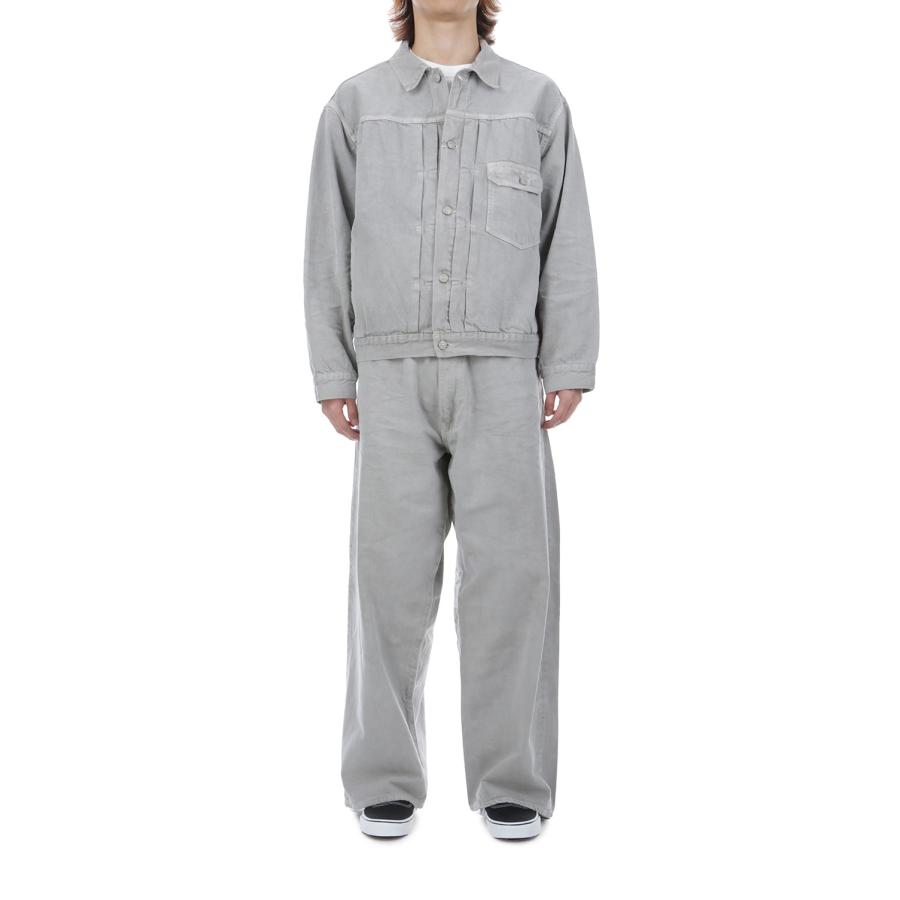 RECYCLED WASTE SUVIN COTTON YARN 11.5oz. DENIM BLOUSE VINTAGE WASHED - GRAY (GL15861H) Gold(ゴールド) |  | 10