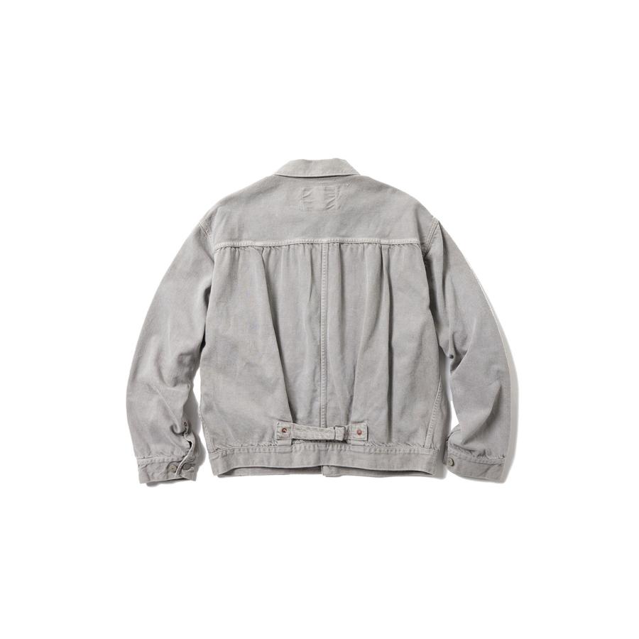 RECYCLED WASTE SUVIN COTTON YARN 11.5oz. DENIM BLOUSE VINTAGE WASHED - GRAY (GL15861H) Gold(ゴールド) |  | 01