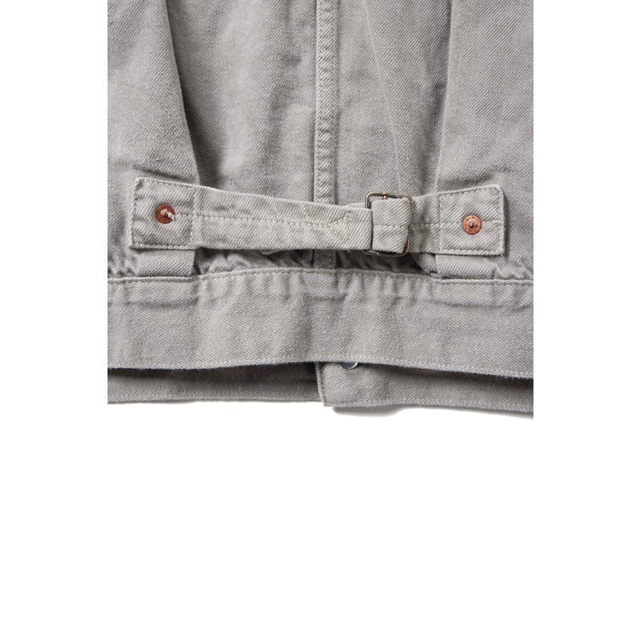 RECYCLED WASTE SUVIN COTTON YARN 11.5oz. DENIM BLOUSE VINTAGE WASHED - GRAY (GL15861H) Gold(ゴールド) |  | 02