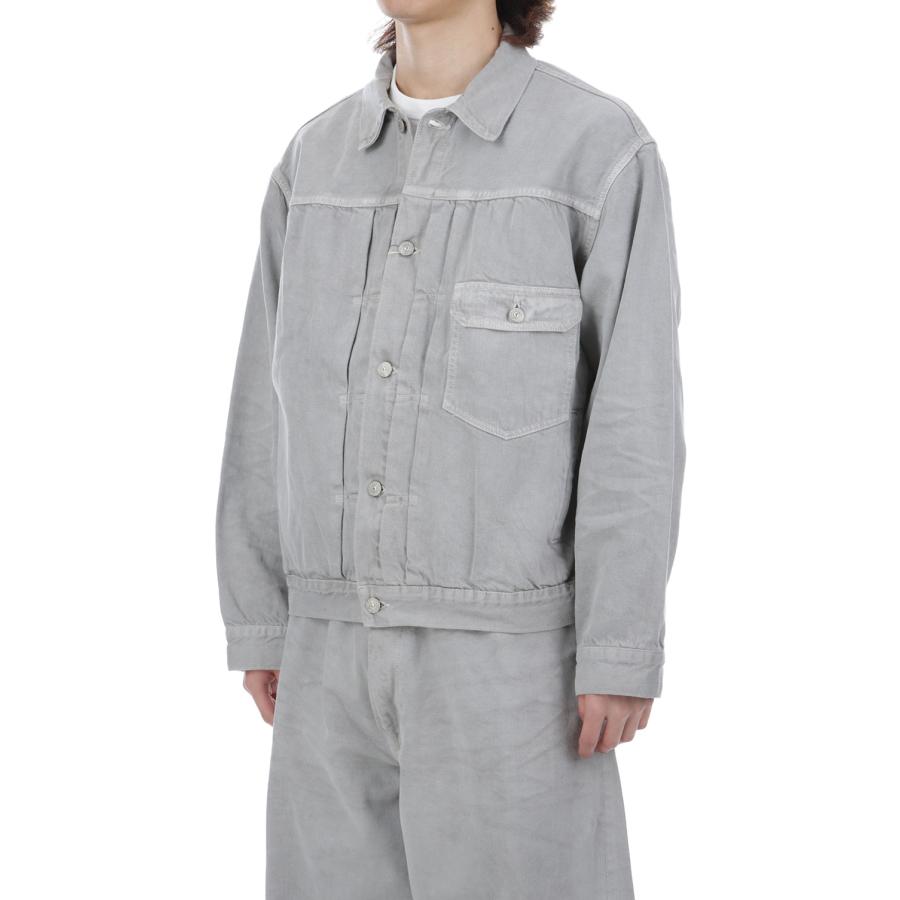 RECYCLED WASTE SUVIN COTTON YARN 11.5oz. DENIM BLOUSE VINTAGE WASHED - GRAY (GL15861H) Gold(ゴールド) |  | 04
