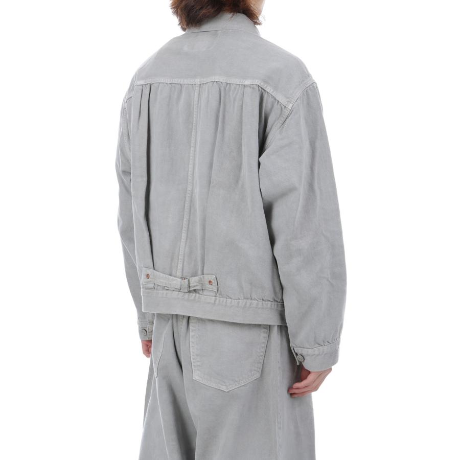 RECYCLED WASTE SUVIN COTTON YARN 11.5oz. DENIM BLOUSE VINTAGE WASHED - GRAY (GL15861H) Gold(ゴールド) |  | 05