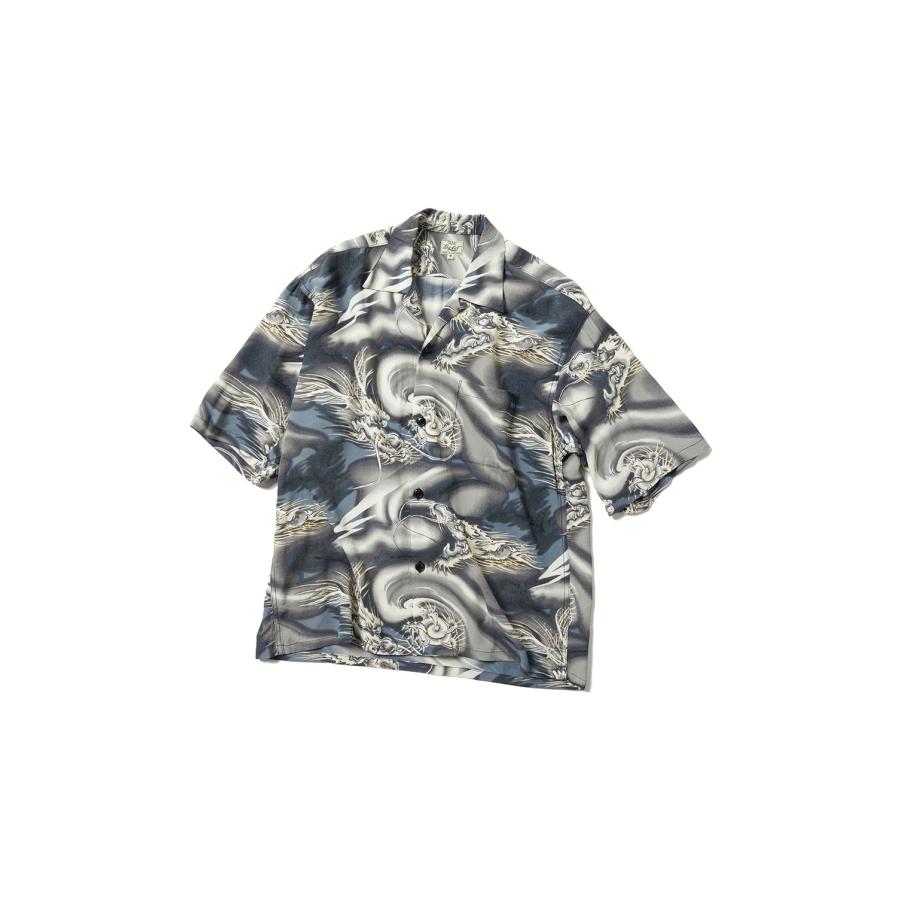 ALOHA SHIRT DRAGON - BLACK (GL39653) Gold(ゴールド) | 