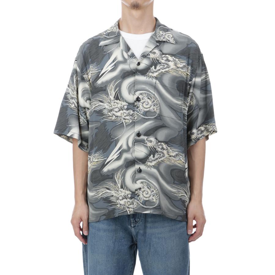 ALOHA SHIRT DRAGON - BLACK (GL39653) Gold(ゴールド) |  | 04
