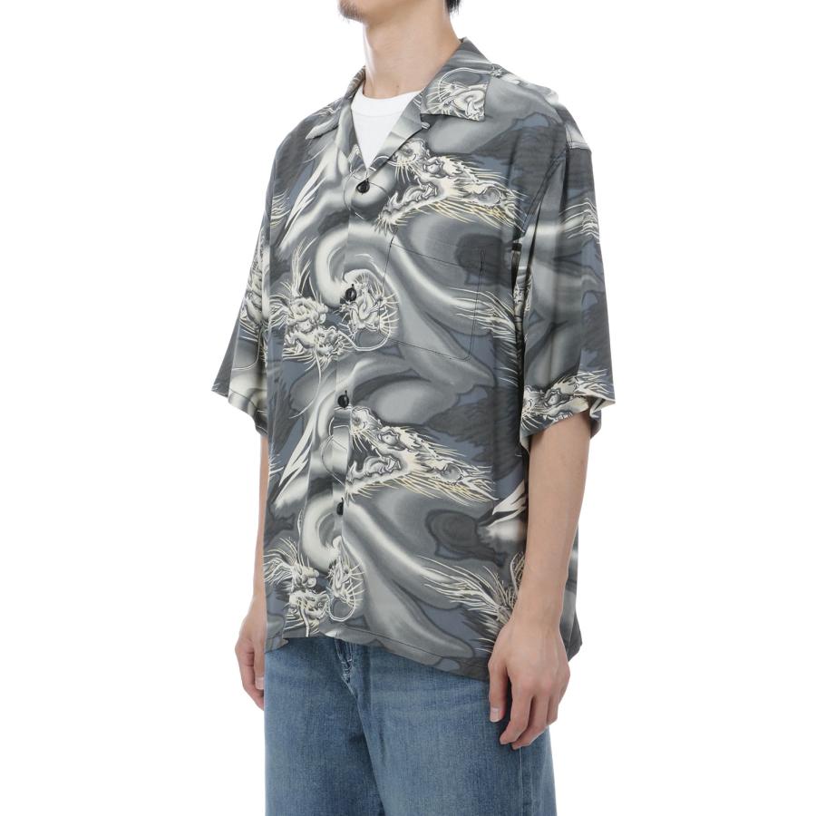 ALOHA SHIRT DRAGON - BLACK (GL39653) Gold(ゴールド) |  | 05