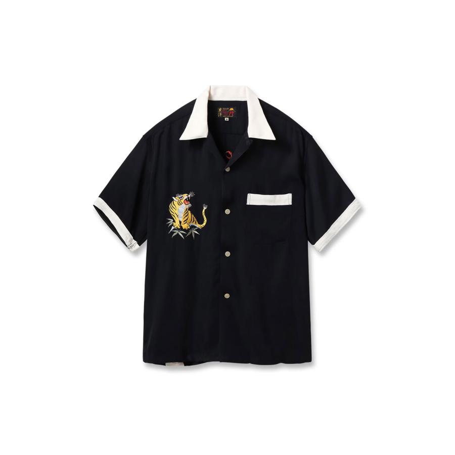 SUKA SHIRTS TIGER / BLACK (TT39700) TAILOR TOYO(テーラートーヨー) | 