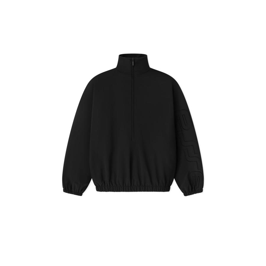 ACTIVE TRACE 1/2 ZIP TRACK JACKET - VINTAGE BLACK (192SP266741F) ESSENTIALS(エッセンシャルズ) | 