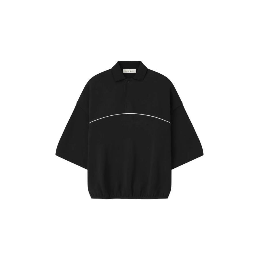 ACTIVE TRACE 3/4 SLEEVE MODERN POLO SWEATSHIRT - VINTAGE BLACK (192SP264301F) ESSENTIALS(エッセンシャルズ) | 