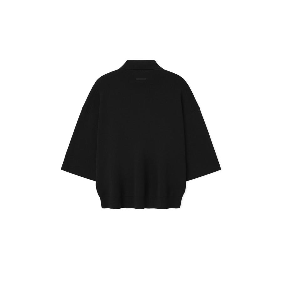 SIGNATURE 3/4 SLEEVE 90'S KNIT POLO - VINTAGE BLACK (192SP266961F) ESSENTIALS(エッセンシャルズ) |  | 01