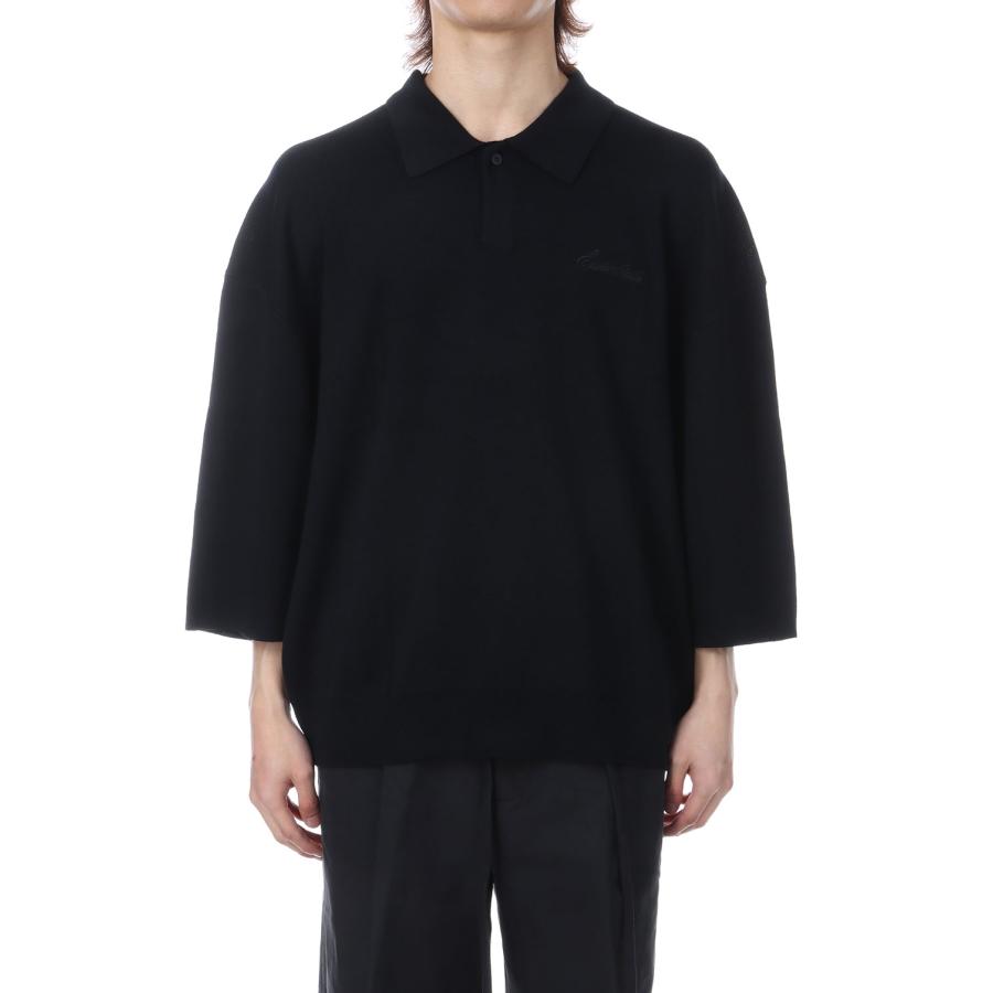 SIGNATURE 3/4 SLEEVE 90'S KNIT POLO - VINTAGE BLACK (192SP266961F) ESSENTIALS(エッセンシャルズ) |  | 02