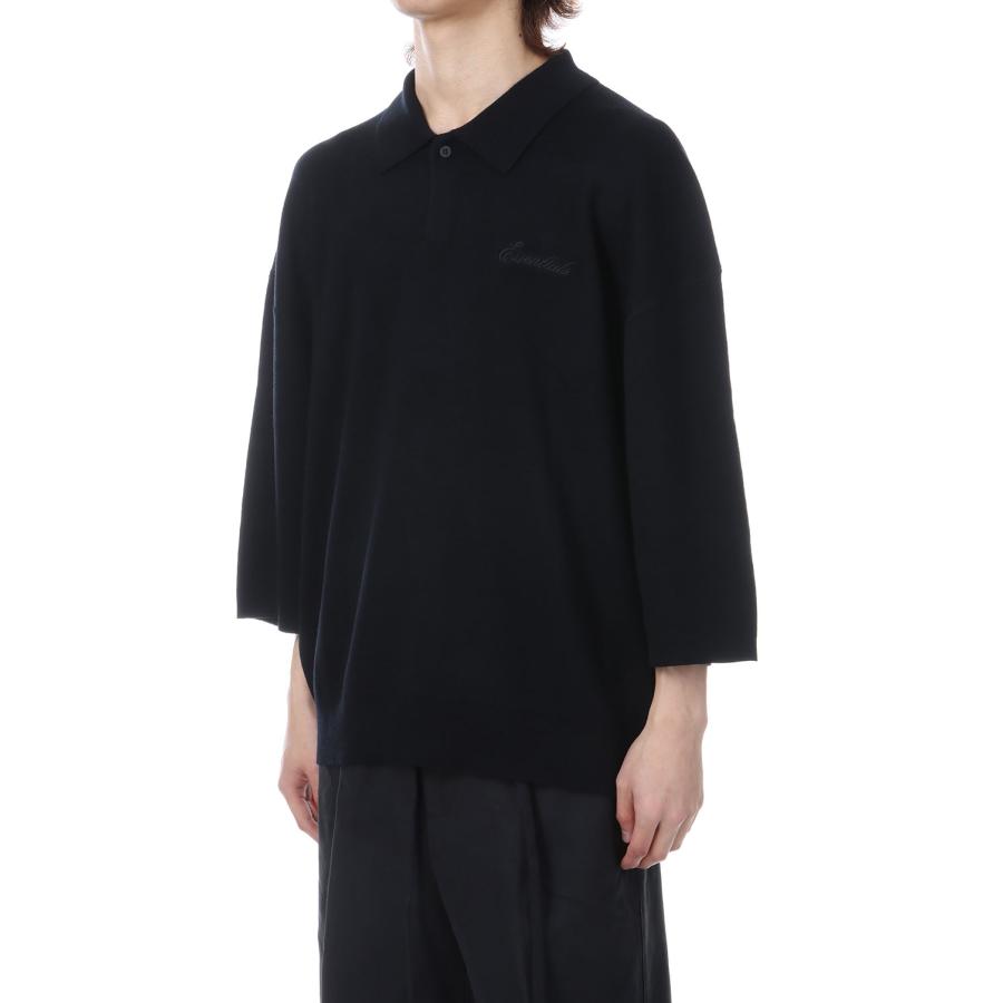 SIGNATURE 3/4 SLEEVE 90'S KNIT POLO - VINTAGE BLACK (192SP266961F) ESSENTIALS(エッセンシャルズ) |  | 03