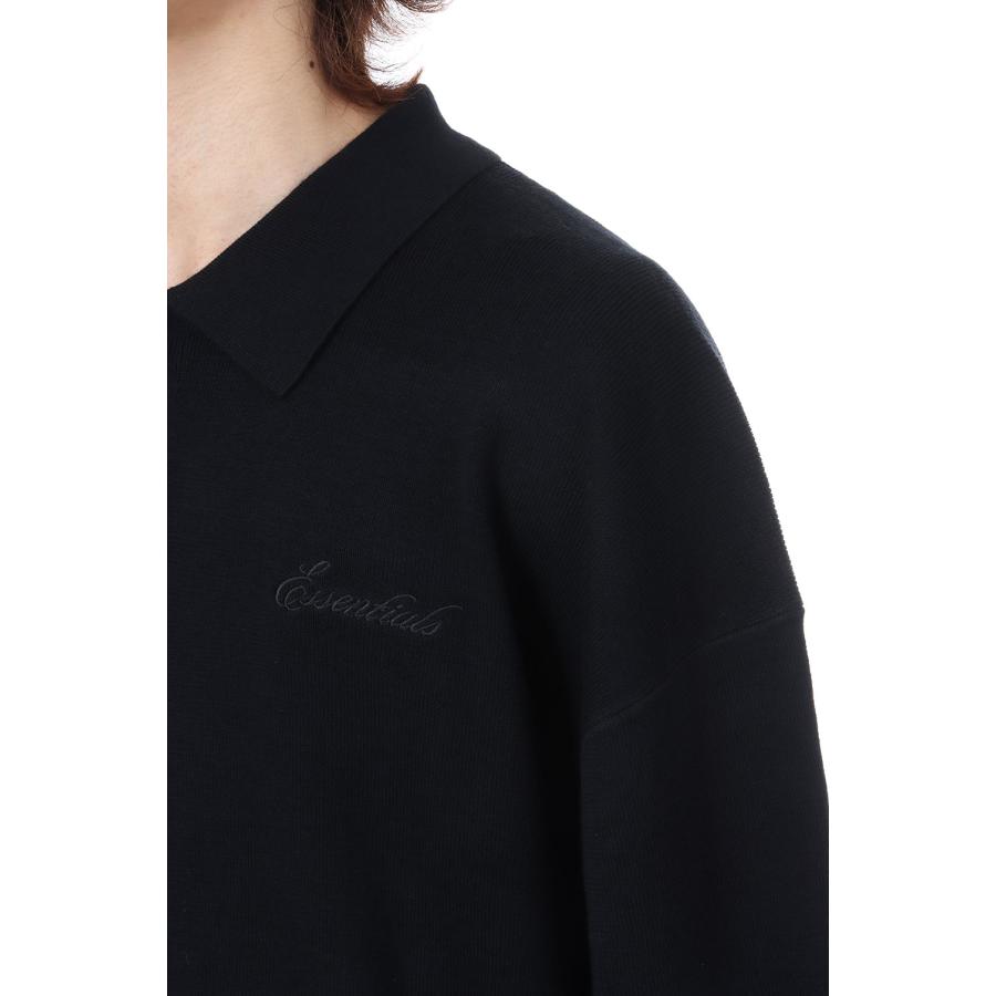 SIGNATURE 3/4 SLEEVE 90'S KNIT POLO - VINTAGE BLACK (192SP266961F) ESSENTIALS(エッセンシャルズ) |  | 05